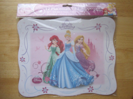 Disney Princess 12 Paper Placemats 13&quot; x 10.5&quot; Pkg New! - $7.92