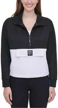 DKNY Ladies&#39; 1/2 Zip Pullover, BLACK, L - $165.61 MXN