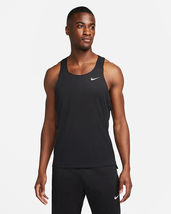 Nike Dri-FIT Fast Men&#39;s Black Running/Racing Singlet Size Large - £31.54 GBP