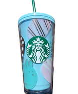Starbucks 2020  Cold Cup Tumbler Easter Eggs Bunny 16 oz  - £14.64 GBP