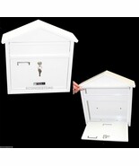 New White 20 Gauge Steel Construction Wall Mount Mail Box With 2 Keys - $1,776.95 MXN