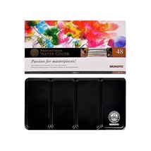 Professional Half Pan Size Water Colors Set In Tin Case/Integral Mixing Palette  - £46.38 GBP
