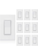 10 Pack Decora Light Switch Single Pole / LED / Incandescent / With Cover Plates - £18.18 GBP