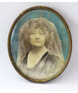 Portrait ancien vintage peint à la main de la fin de l&#39;époque victorienn... - $148.08