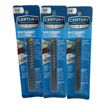 Century Drill &amp; Tool 84424 Masonry Bit 3/8&quot; (Pack Of 3) - £17.95 GBP
