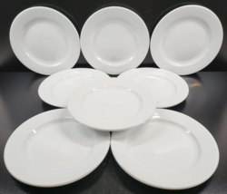 8 Oneida Classic 9&quot; Salad Plate Set Vintage White Restaurant Ware Diner ... - $95.90