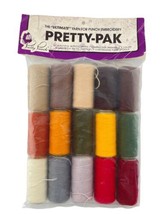 Pretty-Pak 2 Punch Embroidery Acrylic Yarn 15 Spools 100 Yds. Ea. Fall Colors - £30.75 GBP