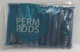 (Lot of 3 Packs) MARIANNA LONG BLUE 1/4&quot; ~ Straight Perm Rods ~ 12 Per Pack!! - £9.67 GBP