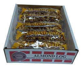 Crown Candy Almond Logs - 12 Individually Wrapped 2.5 oz Logs Per Carton - $35.59