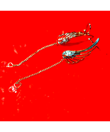 Vintage silver and rhinestone Angel earrings - $25.88 CAD