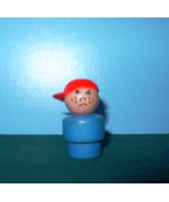 VTG FISHER PRICE LITTLE PEOPLE SCHOOL BUS BULLY W/RED CAP - £8.61 GBP