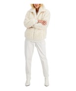 $150 I.N.C. Pocketed Sherpa Zip Up Jacket White Size Large DEFECT - $1,007.37 MXN
