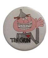 Vintage Tin Grin Pinback Button Braces Orthodontics Dental Pin 1 3/4&quot; - $9.85