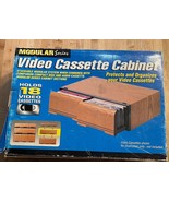 Vintage Woodgrain 2 Drawer VHS Storage Cabinet 18 VCR Video Tapes NEW Op... - $805.83 MXN