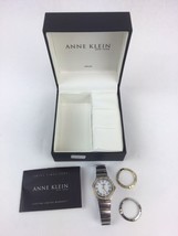 Women&#39;s Anne Klein Watch 706S and 2 extra bezels with case - £20.77 GBP