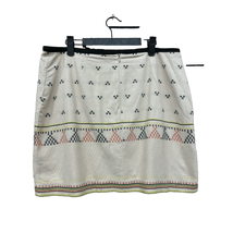 Madewell Womens Size 12 Large Embroidered Skirt Beige - BC - £10.95 GBP