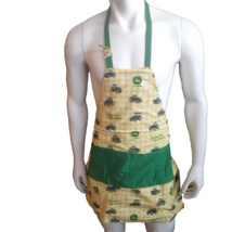 John Deere Tractors Apron Reversible With 2 Pockets Yellow Green and Gre... - $13.98