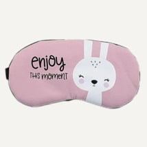 Fashion Eye Mask Sleep Mask - New - Bunny &quot;Enjoy this Moment&quot; - $12.99
