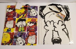Peanuts Snoopy by Everhart gift bags - LOT OF 2 new, hard to find ! Discontinued - £11.98 GBP