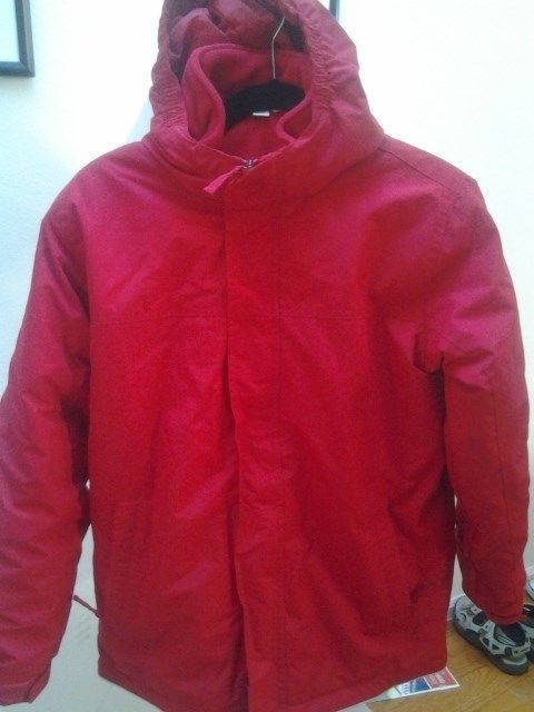 New Lands End Red/Red Double Layer Grow-A-Long Winter Coat Jacket Kids L14-16 - $47.99