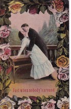 Romantic Couple Just When Nobody&#39;s Around 1911 Postcard E29 - $7.51