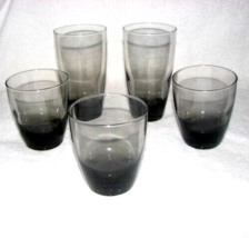 5 Vintage Water Goblets Nova Black by Libby Glass, Rocks, Juice, Water, ... - £27.22 GBP