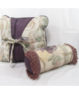 CROSCILL Chambord Rose Floral 2-PC Square Bowtie and Bolster Pillows - £38.46 GBP
