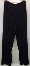 L) Woman Briggs Black Velour Pants Medium - $11.87