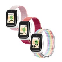 3 Pack Compatible With Syncup Kids Watch Band Replacement, 20Mm Breathable Nylon - £19.65 GBP