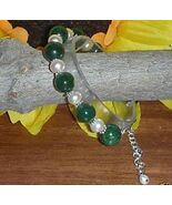 UNIQUE JADE AND FW PEARLS BEADS BRACELET - €25,77 EUR