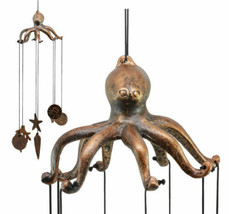 Aluminum Coastal Sea Giant Octopus Kraken Resonant Relaxing Wind Chime Garden - £43.15 GBP