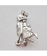 VINTAGE 925 STERLING SILVER ballroom dancing couple BROOCH - $1,732.63 MXN