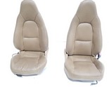 Pair Seat Tan Leather Minor Wear See Pics OEM 1999 2000 Mazda Miata 90 D... - $653.38
