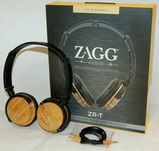 NEW Zagg ZR-T Premium Wood Stereo Headphones BAMBOO Deluxe iPhone 7+/6+/... - £10.98 GBP