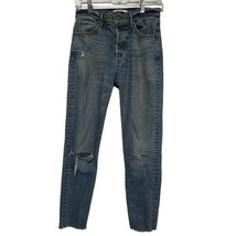 Grlfrnd Jeans Karolina button fly high waist Distressed jeans Size 26 - £28.80 GBP