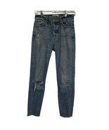 Grlfrnd Jeans Karolina button fly high waist Distressed jeans Size 26 - £28.73 GBP