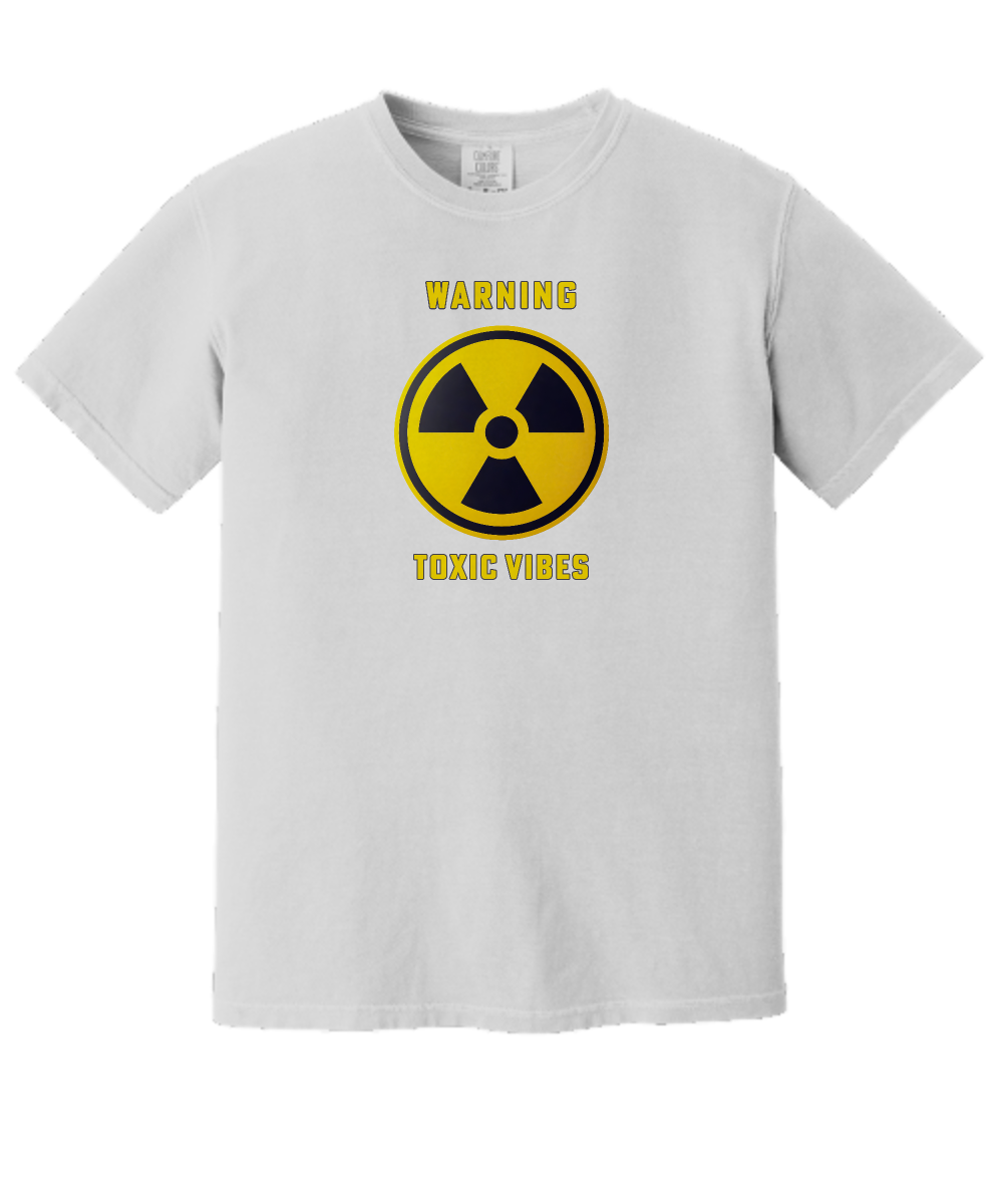 Toxic Vibes T-Shirt Radioactive Symbol Shirt Warning Graphic Tee for Men Women