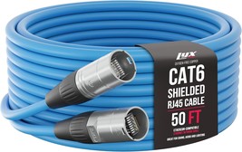 Lyxpro 50 Feet Shielded Cat6 Ethercon Cable - Professional Audio &amp;, Blue - $64.96