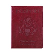 Leather Passport Vaccine Card Passport Holder Travel Wallet Blocking Cas... - £6.30 GBP