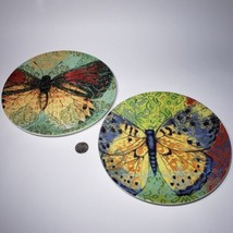Set of 2 Susan Winget The Studio Shop 9&quot; Butterfly Salad Luncheon Plates - £19.63 GBP