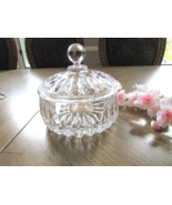 Gorham Crystal Candy Bowl with Lid Althea  5.5&quot;W West Germany - $39.30 CAD