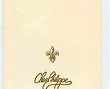 Chez Philippe Menu Hotel Peabody Memphis Tennessee 1985 Evening with Ma ... - $47.59