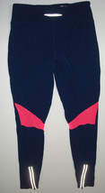 Womens S Under Armour All Season Zip Pocket Leggings New Run NWT Dark Blue Pink - £76.76 GBP