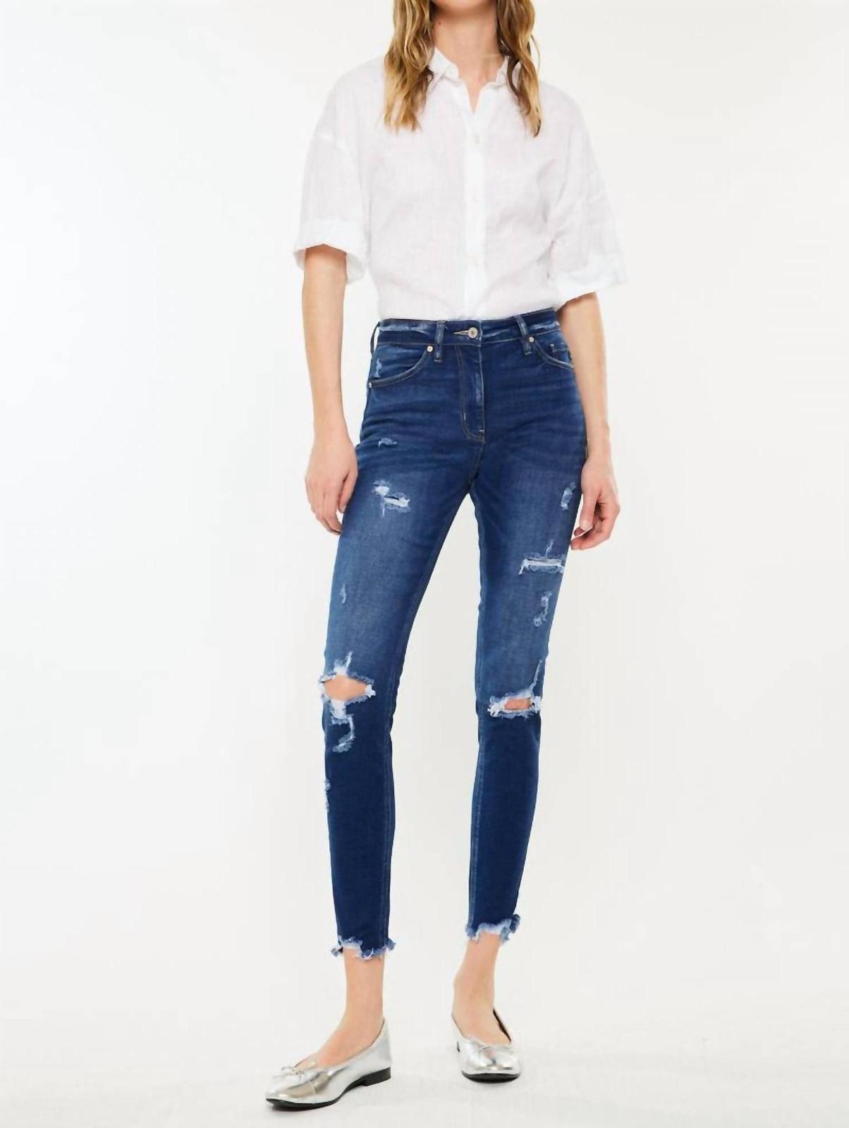 Kancan Samantha High Rise Ankle Skinny Jeans Dark Wash - $59.00