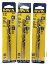 Irwin 1/2 Rotary Masonry Drill Bit Tungsten Carbide Tip #5026015 Pack of 3 - £21.29 GBP