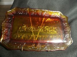 Tiara Glass Ambrina Last Supper Plate #184 - $14.99
