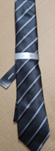 ALFANI Men&#39;s Tie Vaughn Stripe Black 001 NWT MSRP $55.00 - $14.80