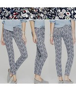 J. CREW Liberty Navy &amp; White Floral Print Toothpick Jeans Size 26 Skinny... - $61.59 CAD
