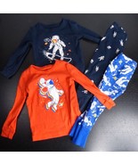 4pc OshKosh B&#39;Gosh Baby Boy 18M Retro Space Astronaut Pajama Tops &amp; Pant... - £9.01 GBP