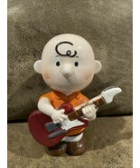 Charlie Brown Vintage - 1966 Ceramic Guitar Playing Piggy Bank 6.5&quot; Tall... - $54.44